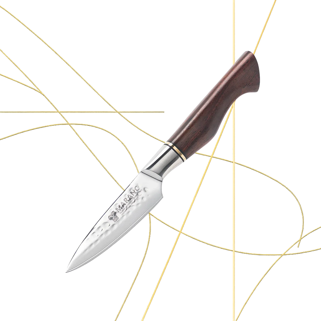 Cutit decojit profesional Maranc, otel de damasc, 9 cm, M213