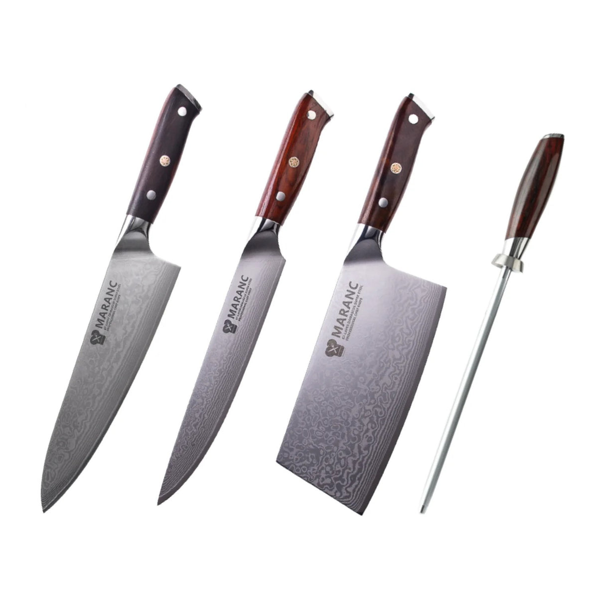 Product Image for Set cutite Maranc, otel de damasc, 4 piese, M244