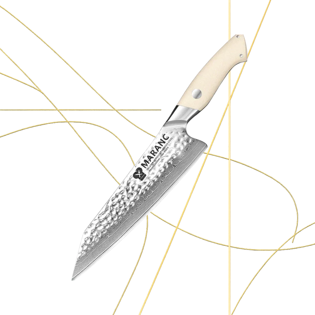 Maranc profi szakácskés, por Damaszkuszi acél 73 réteg, 21,5 cm, M278