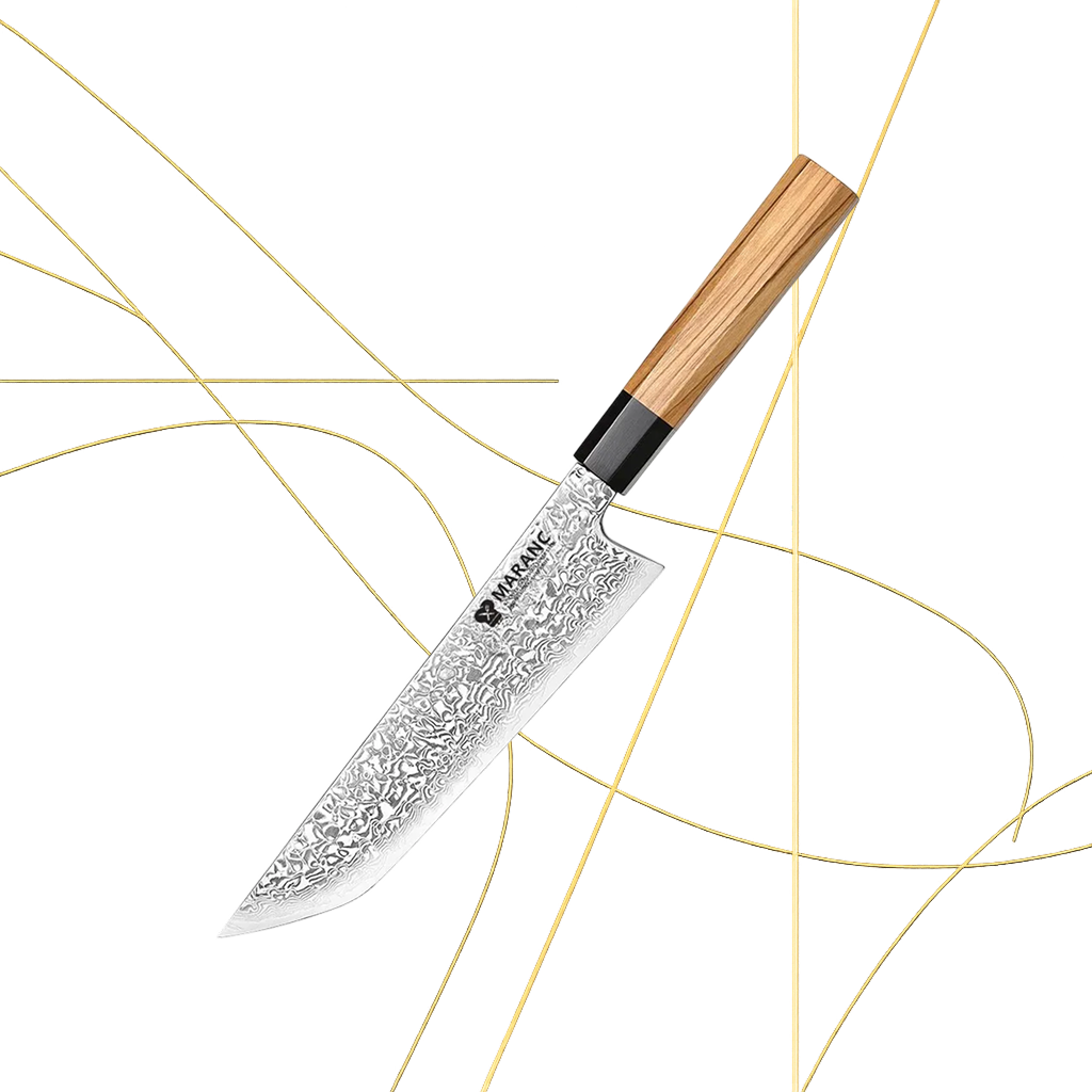 Cutit bucatar profesional Maranc, otel damasc, 21 cm, M342