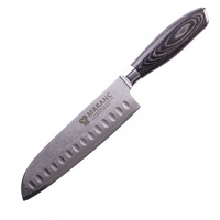 Cutit santoku profesional Maranc, otel de damasc, 18 cm, M46