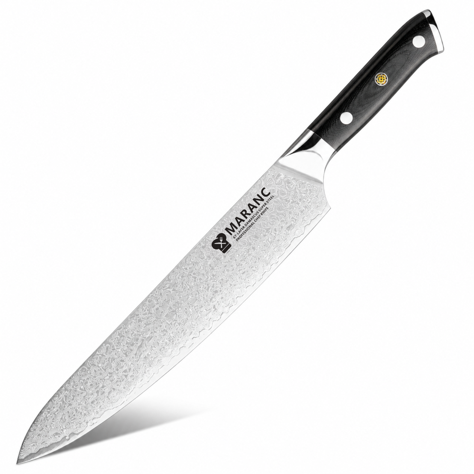 Cutit bucatar profesional Maranc, otel damasc, 20 cm, M367