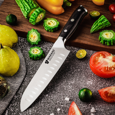 Cutit santoku profesional Maranc, otel german, 18 cm, M64