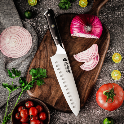 Cutit santoku profesional Maranc, otel german, 18 cm, M64