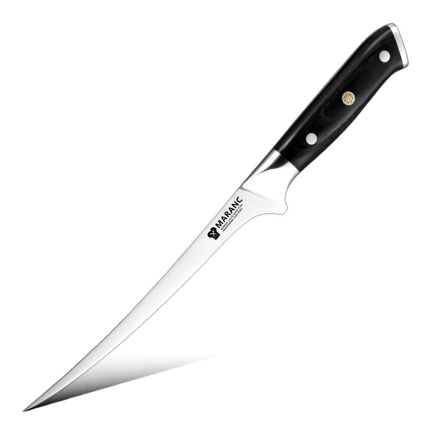 Cutit filetat profesional Maranc, otel german, 19 cm, M340