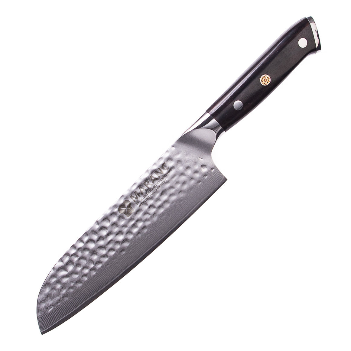 Cutit santoku profesional Maranc otel de damasc 18 cm M17