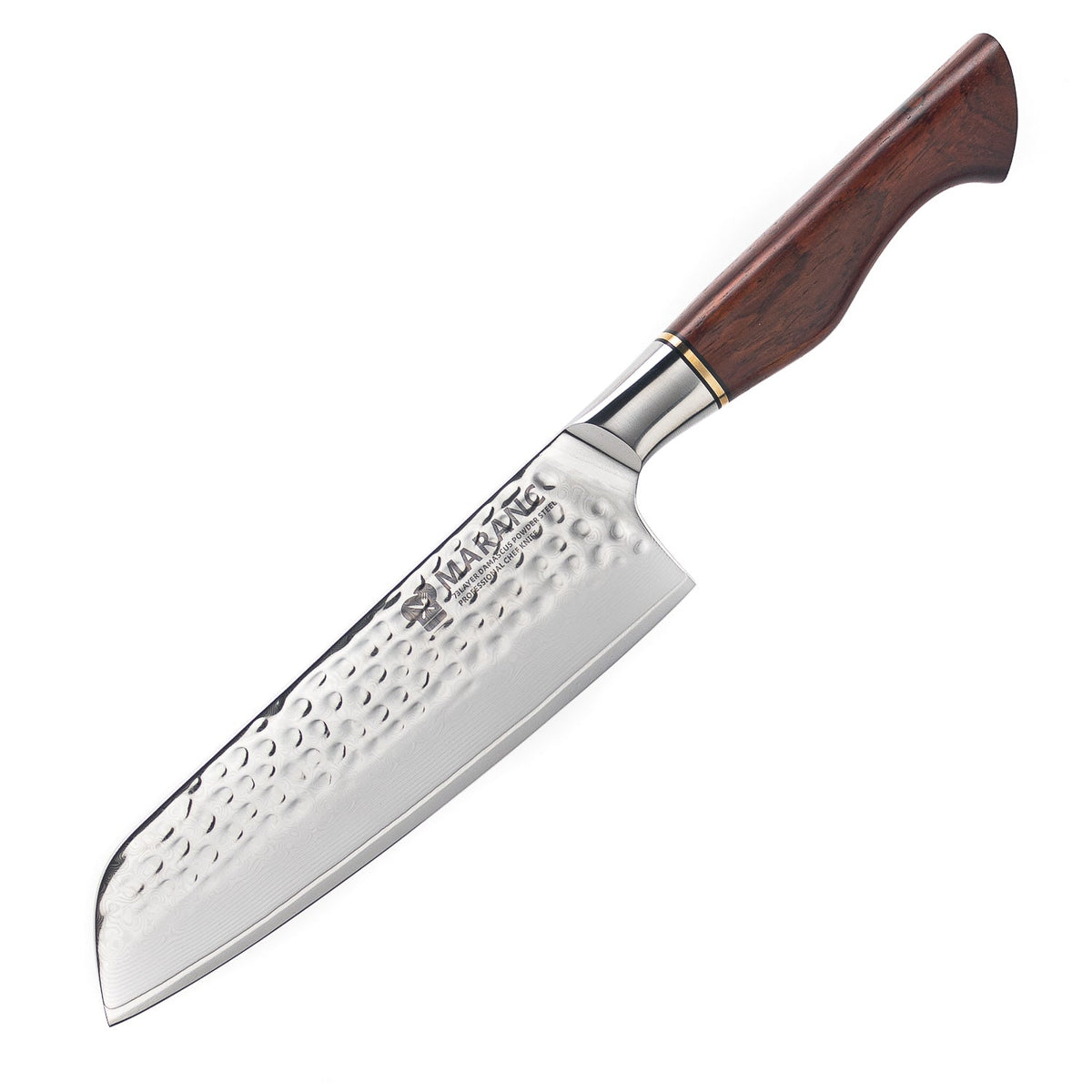 Product Image for Cutit santoku profesional Maranc, otel de damasc, 18 cm, M211