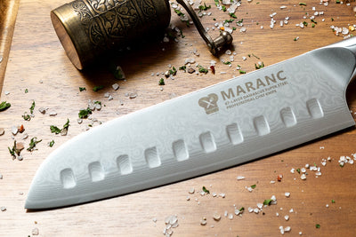 Maranc profi santoku kés, damaszkuszi acél, 18 cm, M24