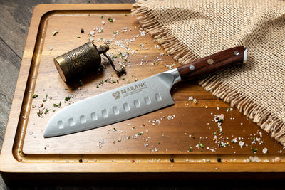 Maranc profi santoku kés, damaszkuszi acél, 18 cm, M24