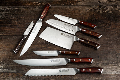 Maranc profi santoku kés, damaszkuszi acél, 18 cm, M24