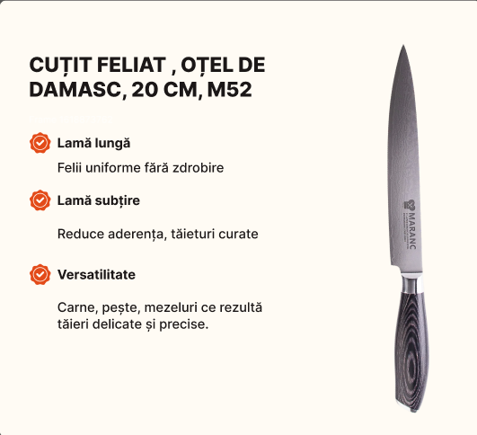 Set de cuțite profesionale pentru bucătărie, pentru profesioniști, Nr. 2