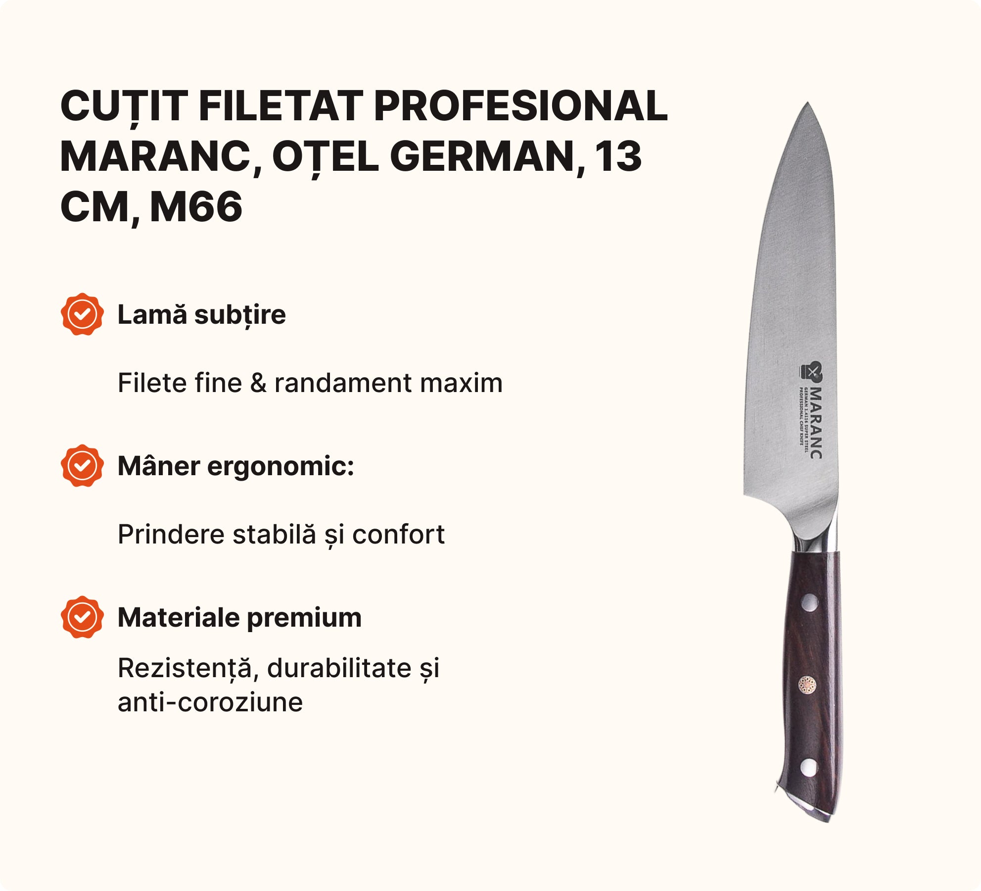 Set de cuțite profesionale pentru bucătărie, pentru pasionați, Nr. 7